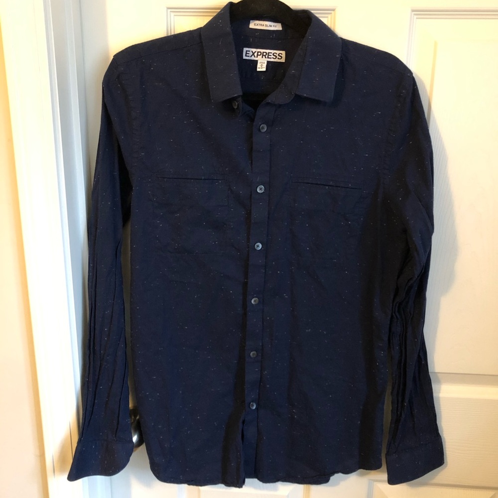 Speckled Express Long Sleeve Button Down